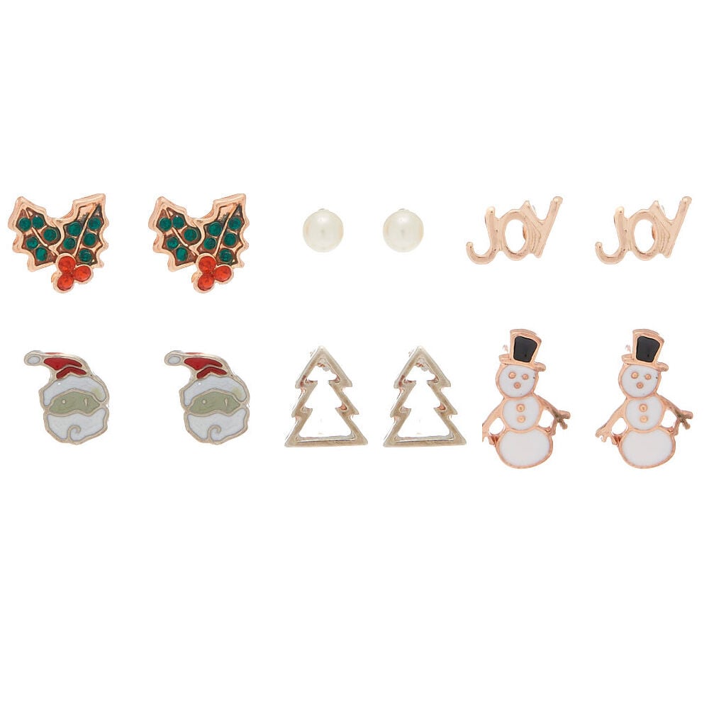 Christmas Stud Earrings 6 Pack