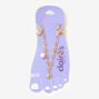 Gold Beach Charms Chain Anklet,