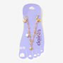 Gold-tone Beach Charms Chain Anklet,