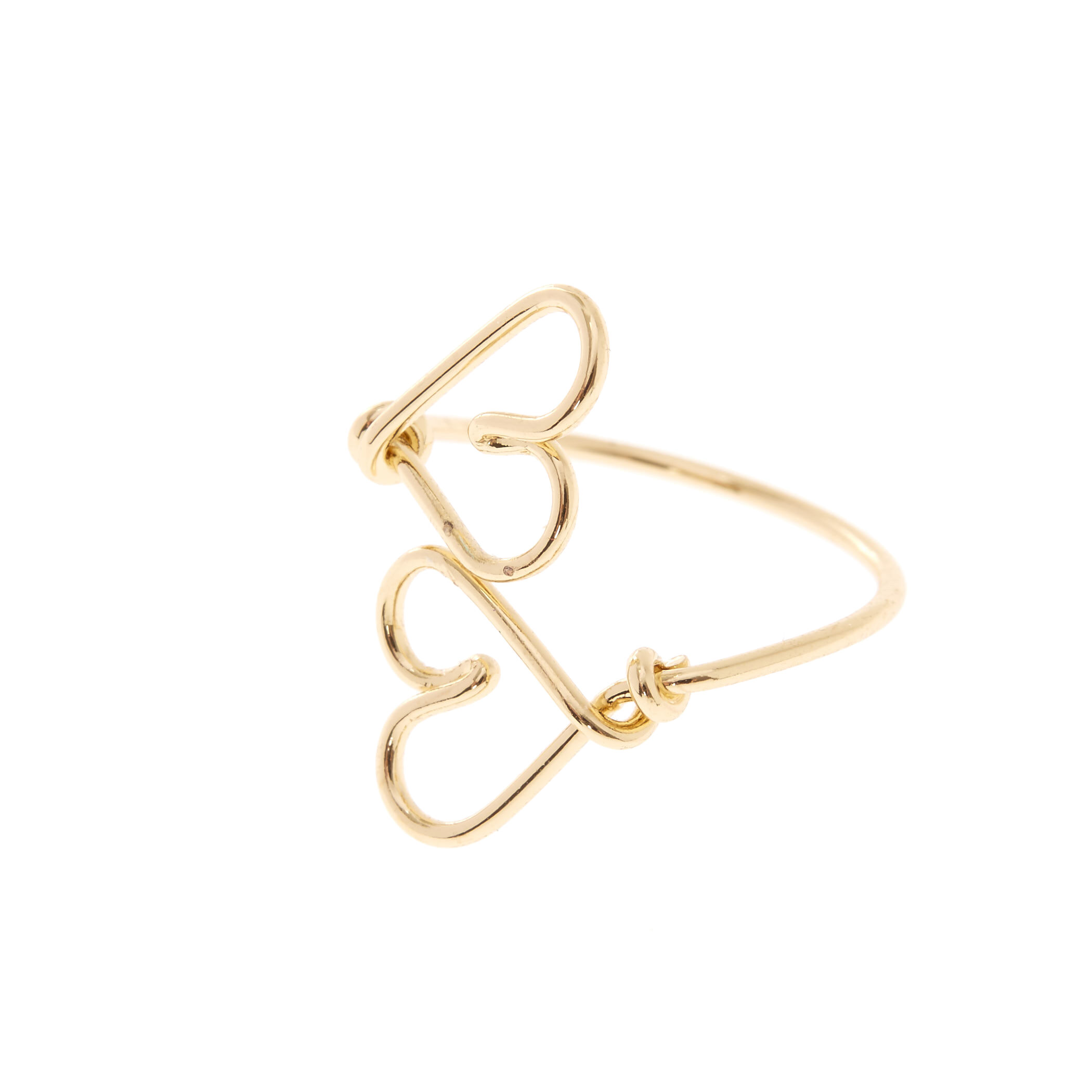 Bague d'orteil couleur dorée cœur en fil de fer,