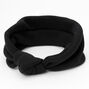 Wide Knotted Headwrap - Black,