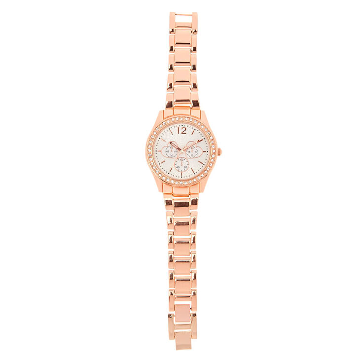 Montre masculine c&oelig;ur couleur dor&eacute; rose,