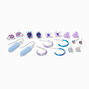 Cr&eacute;oles, pendantes et clous d&#39;oreilles vari&eacute;s violets h&eacute;risson - Lot de 9,