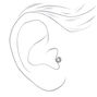 Silver-tone Stainless Steel Butterfly, Flower, &amp; Bee Tragus Earrings - 3 Pack,