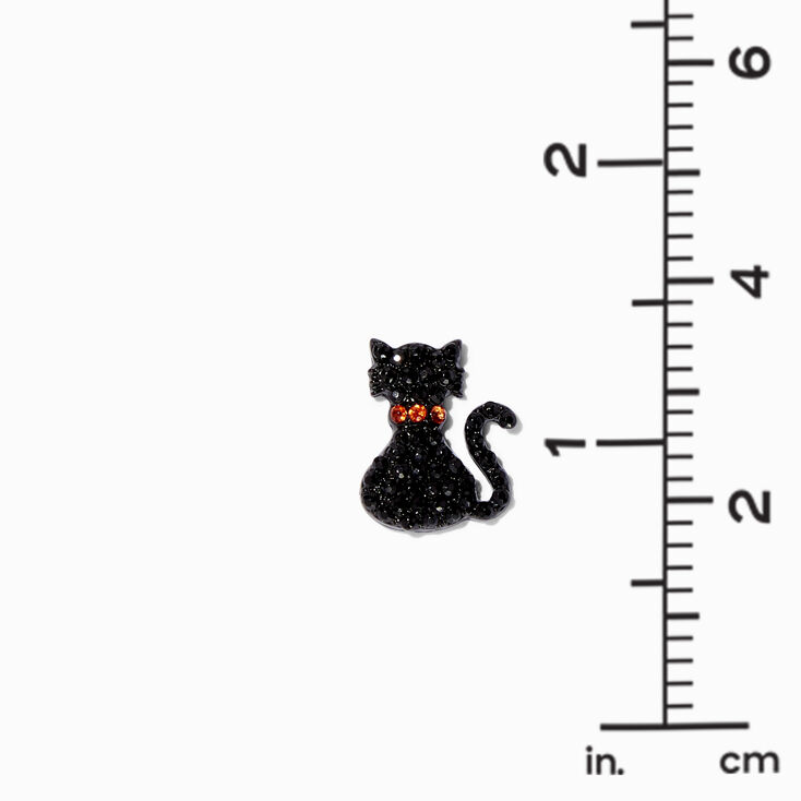 Black Cat Silhouette Stud Earrings,