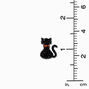Black Cat Silhouette Stud Earrings,
