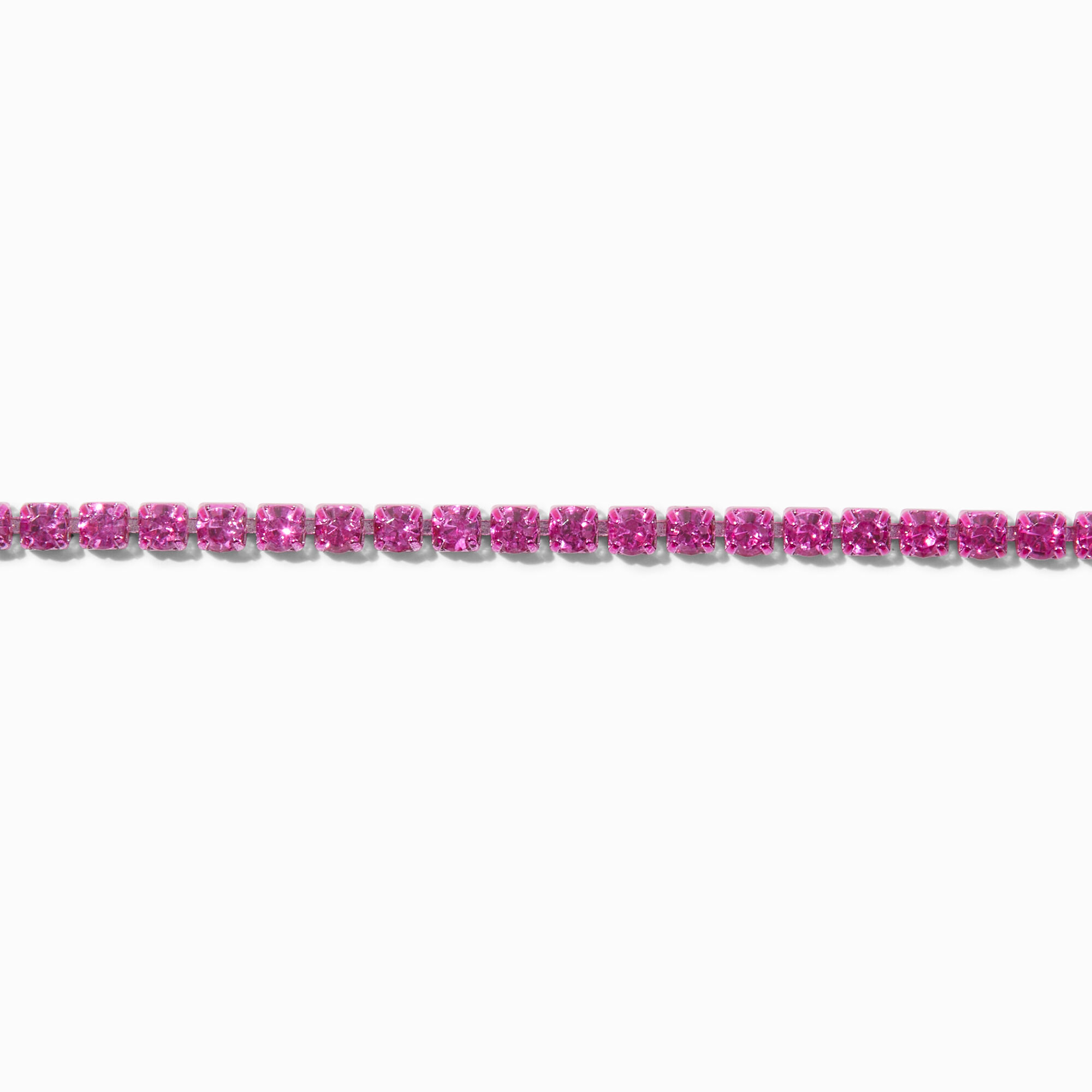 View Claires Crystal Cup Chain Choker Necklace Pink information