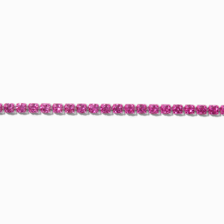 Pink Crystal Cup Chain Choker Necklace,