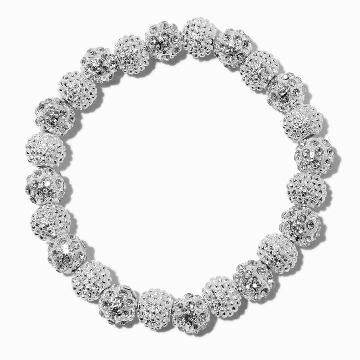Silver-tone Fireball Stretch Bracelet ,