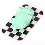 Squish Mint Cat Checkered Gummy Phone Sticker,