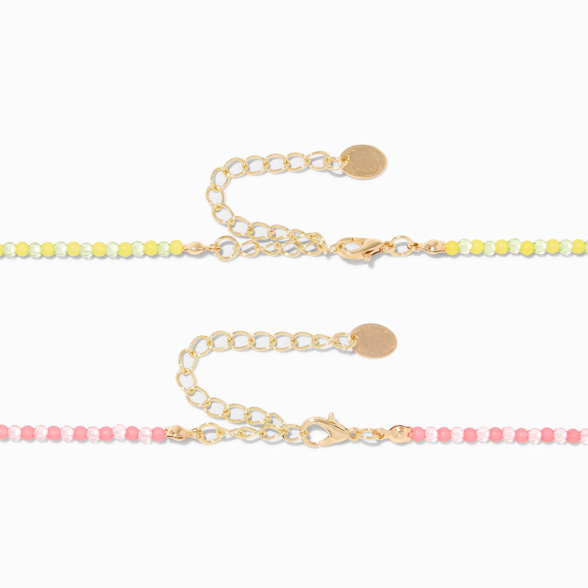 Best Friends Pineapple & Watermelon Beaded Choker Necklaces - 2 Pack,