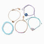 &quot;Good Vibes&quot; Beaded &amp; Adjustable Mood Bracelet Set - 5 Pack,