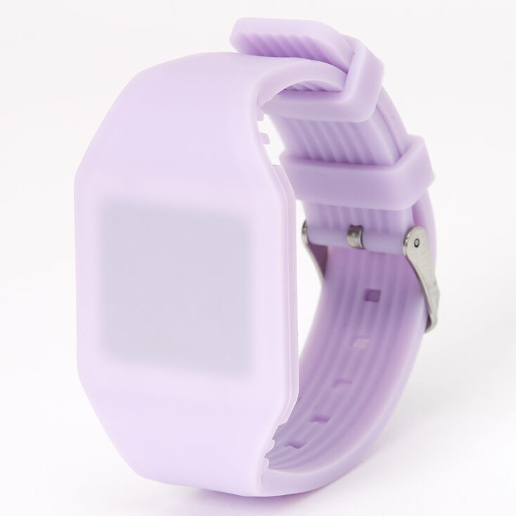 Claire's Montre LED aux tons pastel - Violet