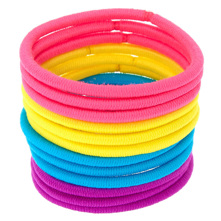 Lot de 12&nbsp;&eacute;lastiques &agrave; cheveux fluo lumineux,