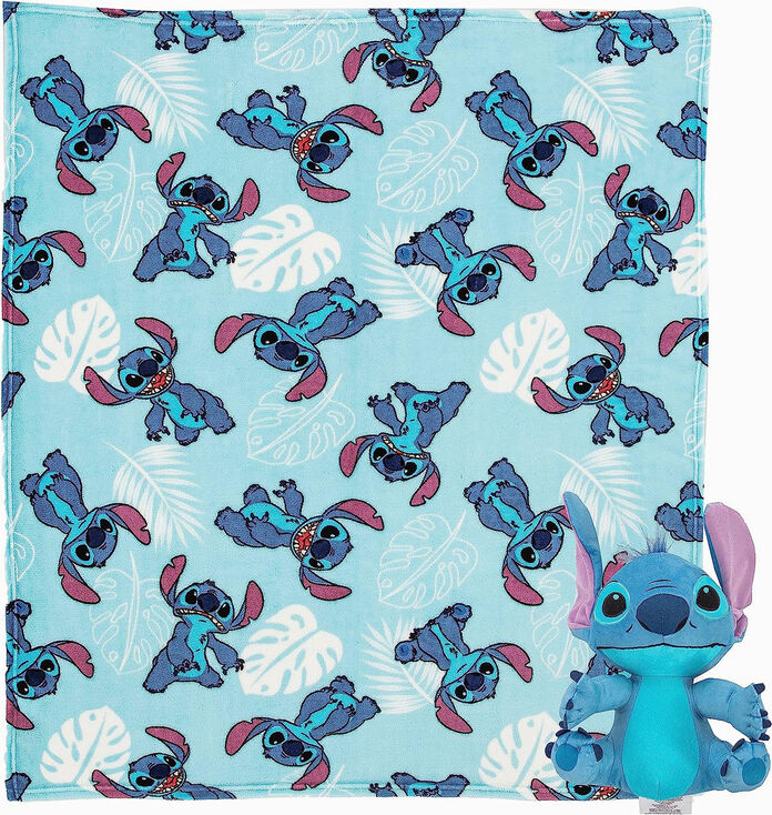 Disney Stitch Hugger Pillow &amp; Silk Touch Throw Set,