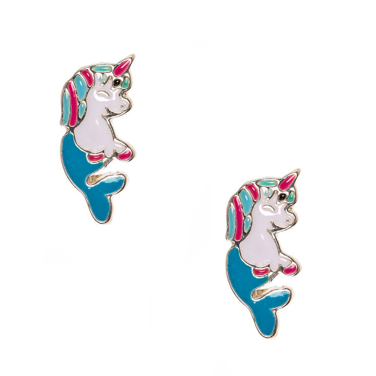 Unicorn Mermaid Stud Earrings Claire S Us