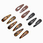 Tortoiseshell Snap Hair Clips - 12 Pack,