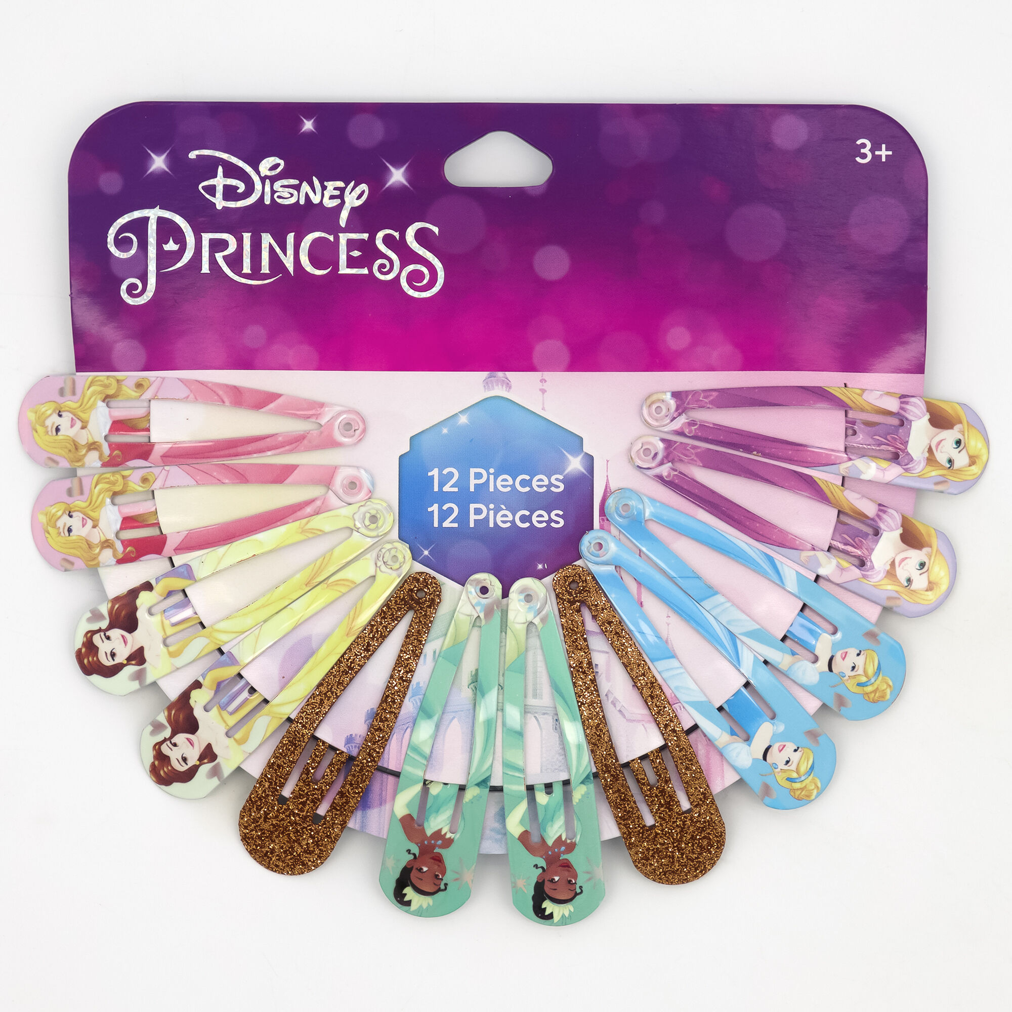 View Claires Disney Princess Snap Hair Clips 12 Pack information