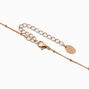 Cubic Zirconia Confetti Charm Gold-tone Chain Necklace,