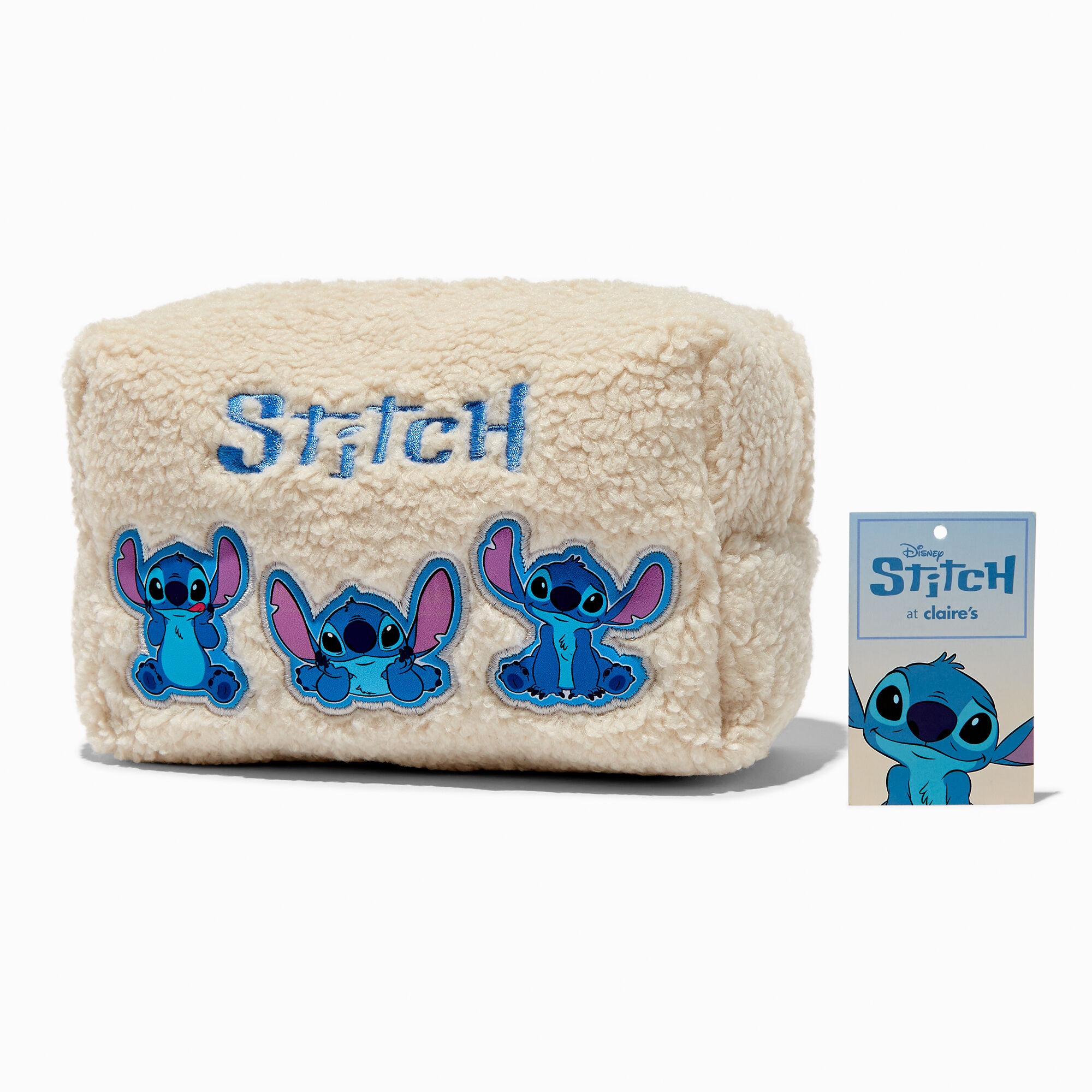 Disney Stitch Cosy Sherpa Makeup Bag,