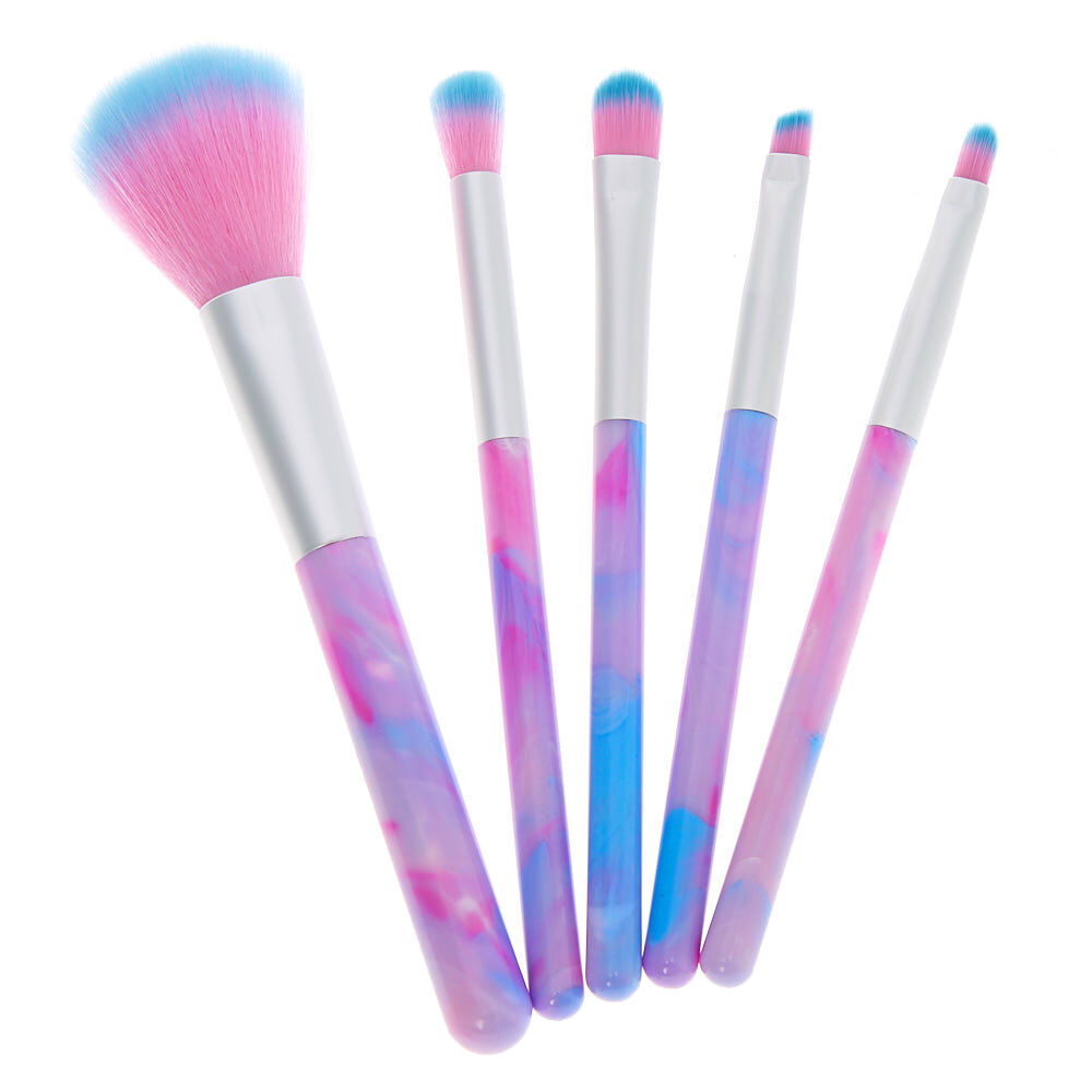 Lot de pinceaux à maquillage effet marbré barbe à papa - Lot de 5,