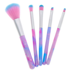 Cotton Candy Marble Makeup Brush Set - 5 Pack,
