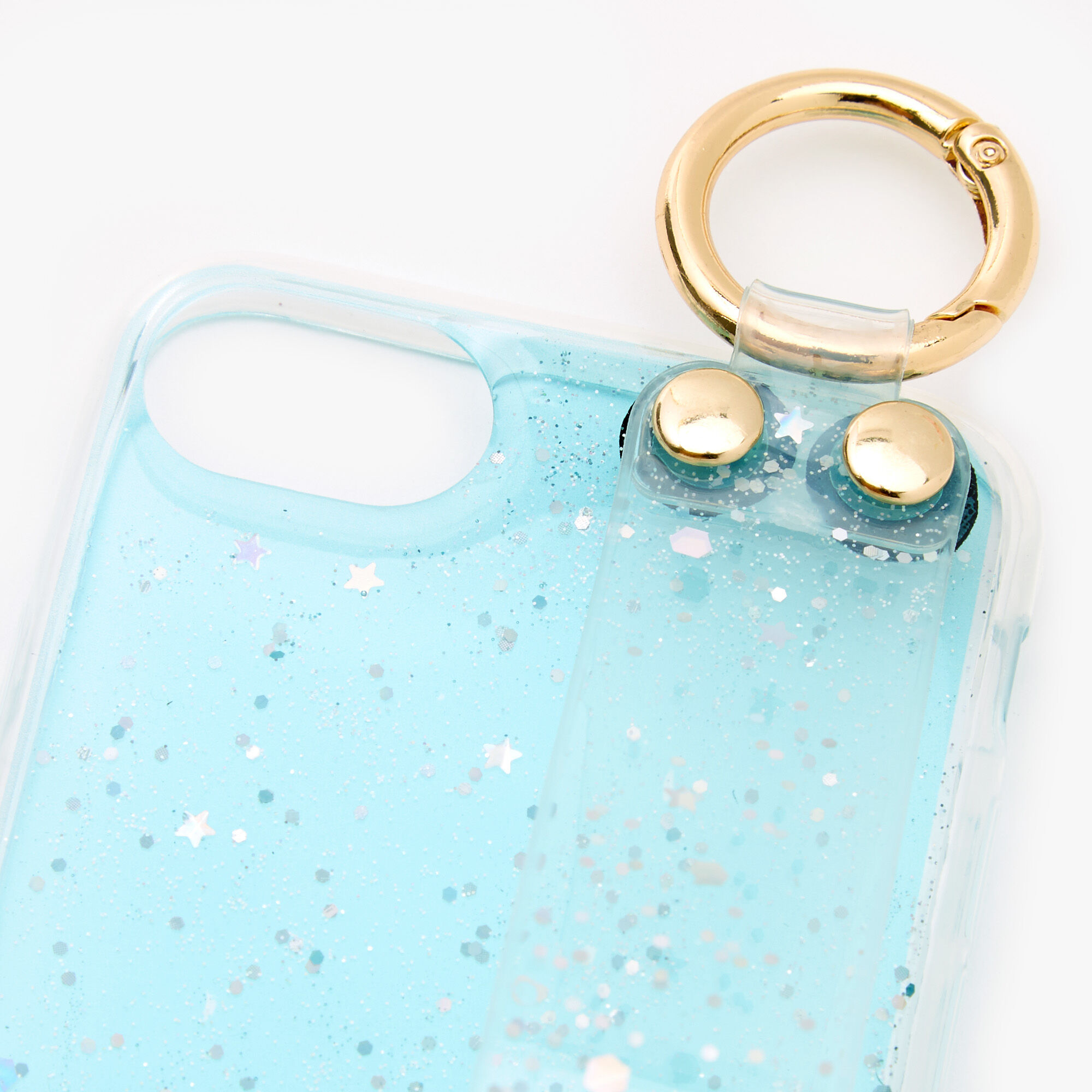 Baby Blue Glitter Pom Pom Phone Case - Fits iPhone 6/7/8/SE,