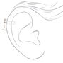 Silver Crystal Cross Ear Cuff,