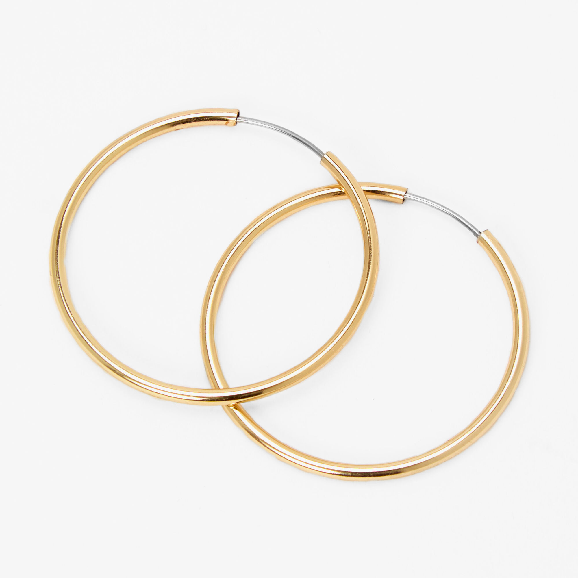 View Claires 30MM Hoop Earrings Gold information