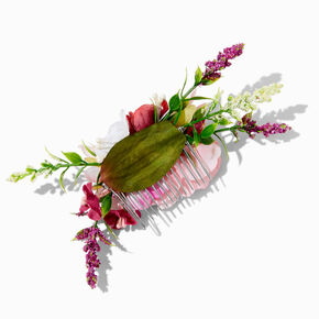 Pink Mix Flower Hair Comb,