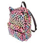Plush Rainbow Leopard Medium Backpack,
