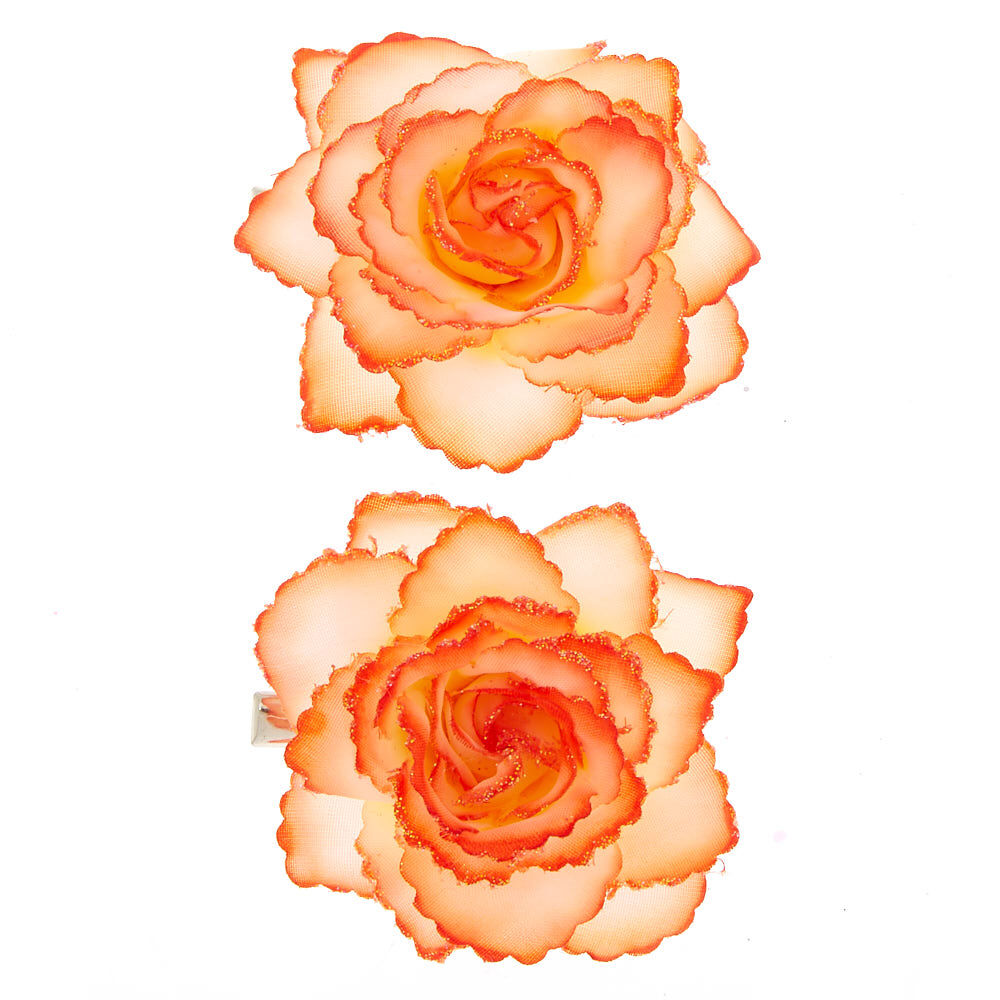 Orange flower shop hair accessories