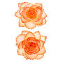 Glitter Flower Hair Clips - Orange, 2 Pack,