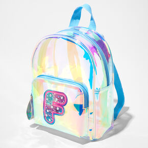 Holographic Initial Mini Backpack - F,