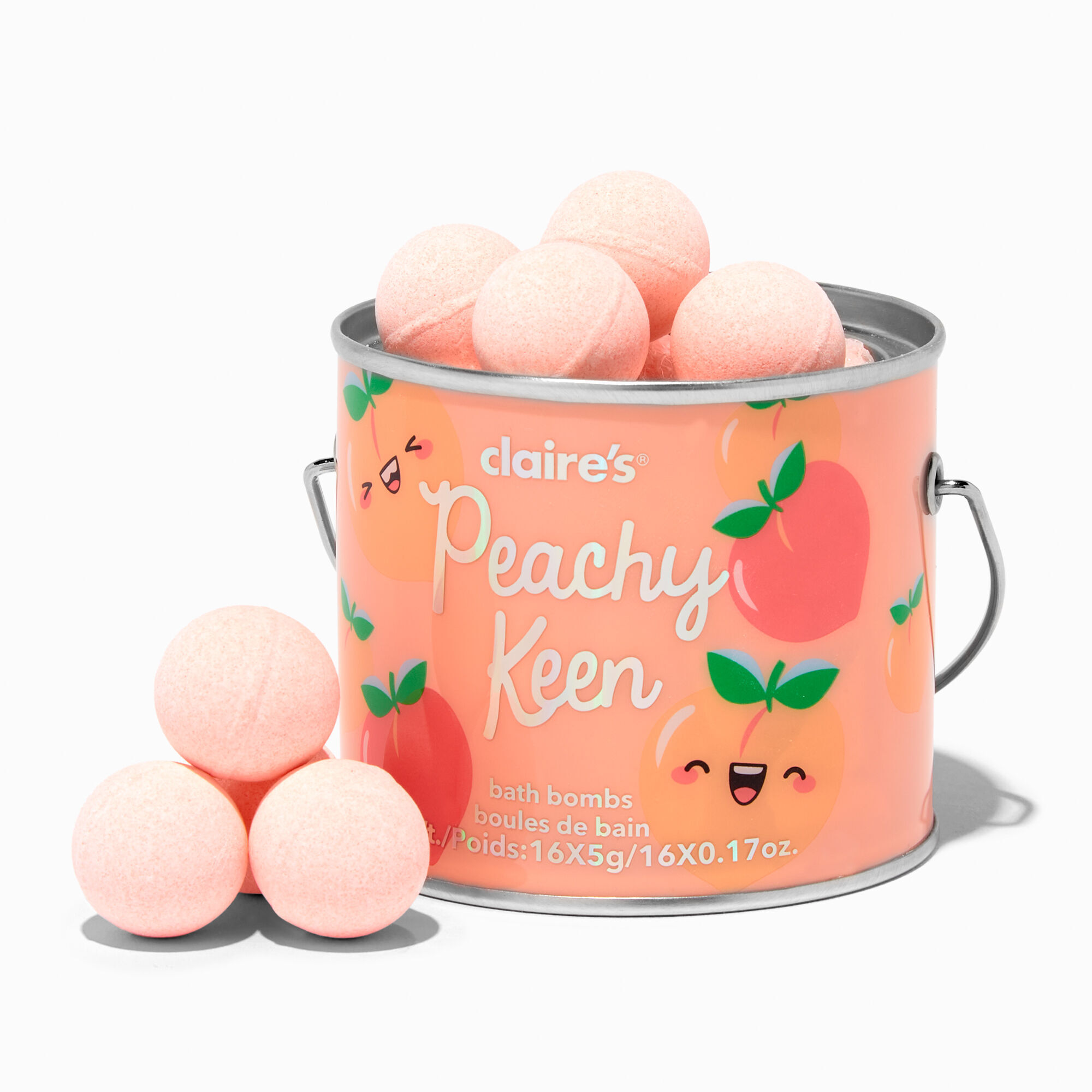 View Claires Peachy Keen Bath Bomb Set 16 Pack information