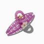 White Flower Orchid Metal Hair Claw,