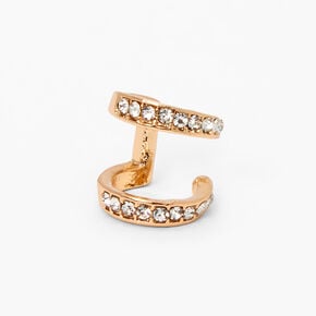 Gold Embellished Double Row Ear Cuff,