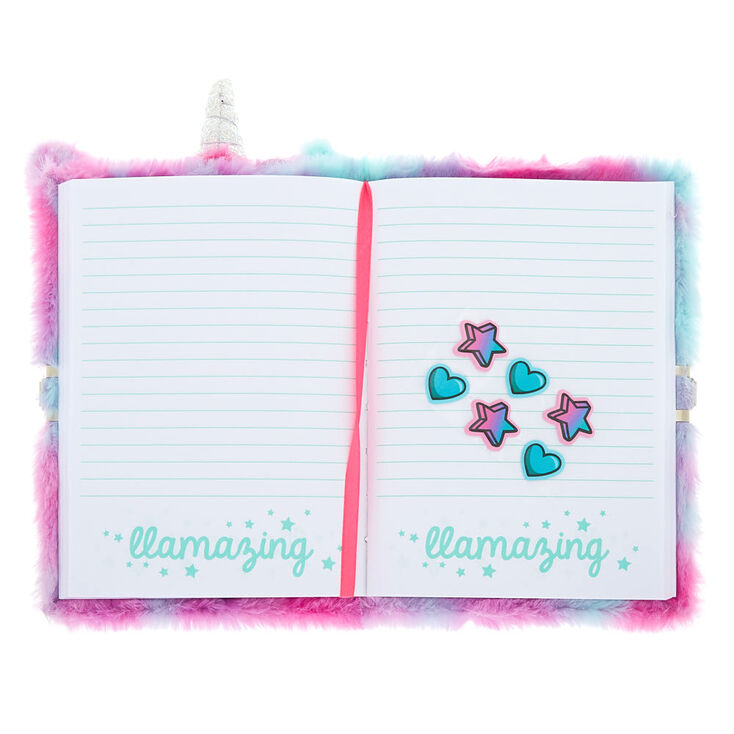 Lala the Llamacorn Soft Lock Notebook - Pink,