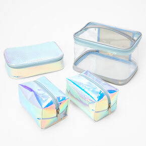 Silver Holographic 4-in-1 Makeup Cases - 4 Pack,