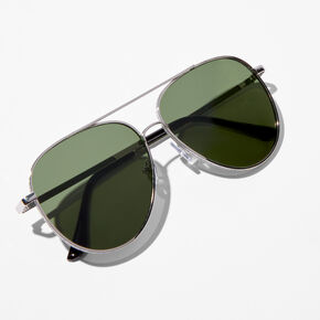 Silver Aviator Style Sunglasses,