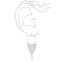Silver Rhinestone 4&quot; Glam Dreamcatcher Drop Earrings,