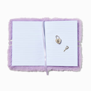 Bling Star Purple Furry Lock Diary,