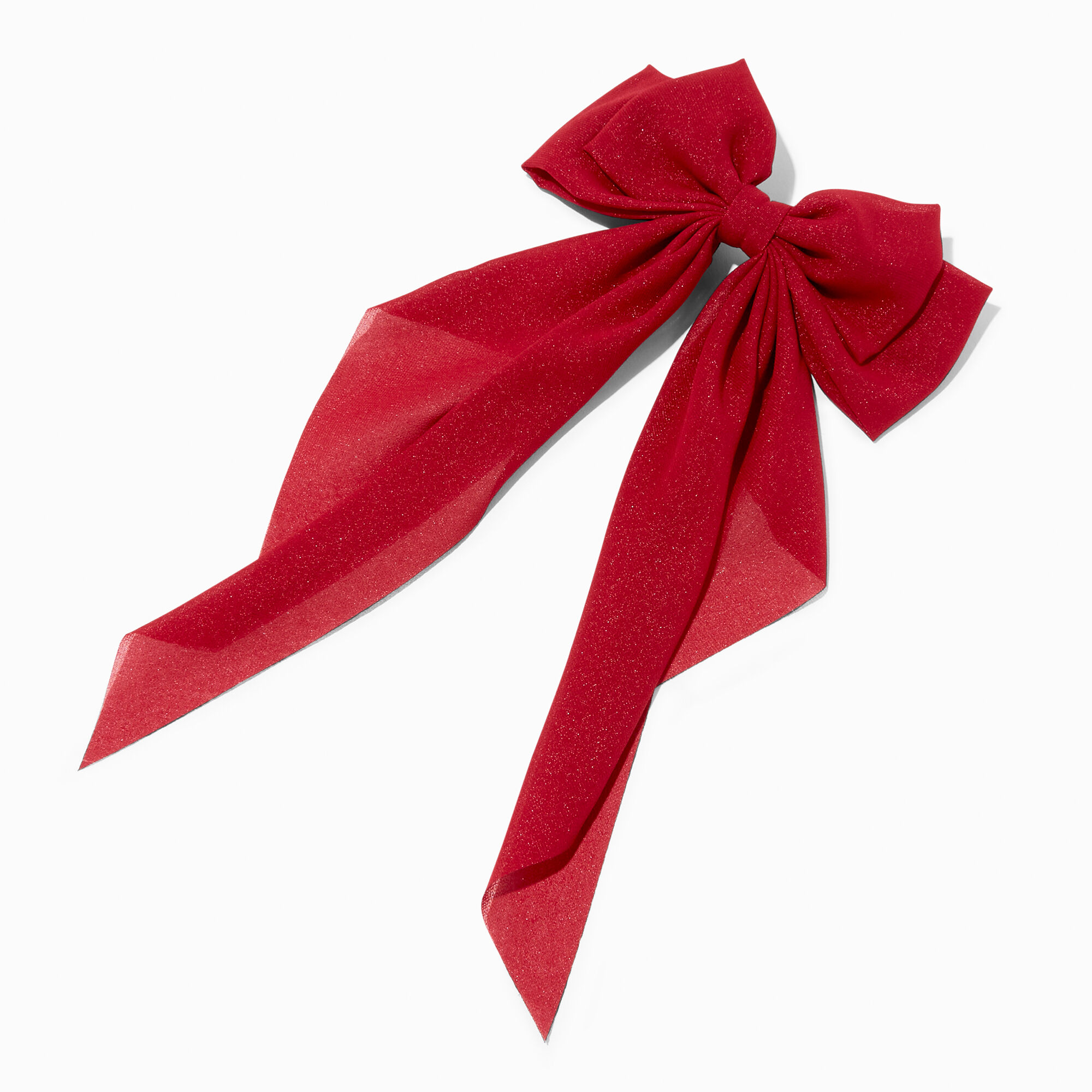 Red Christmas Hair Bow —