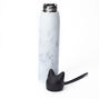 Cat Ears White Marble Print Metal Water Bottle,