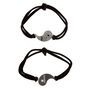 Yin &amp; Yang Stretch Friendship Bracelets - Black, 2 Pack,