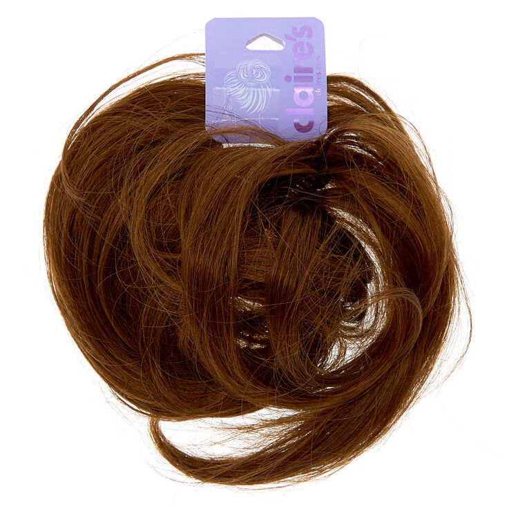Claire's Élastique à cheveux synthétiques raides - Marron