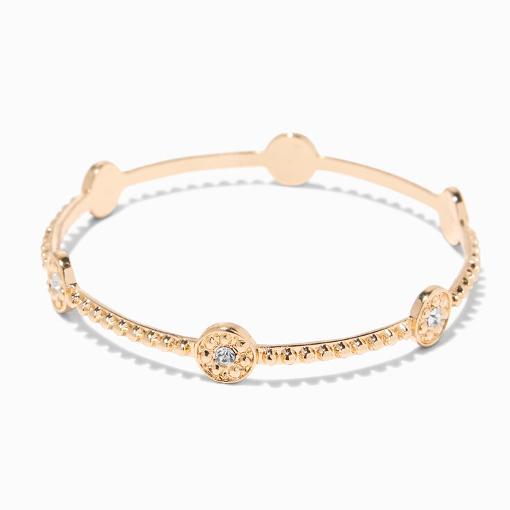 Gold Link Chain &amp; Bangle Bracelets - 3 Pack,