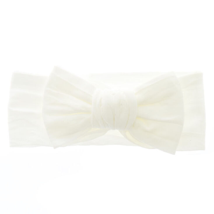 Claire&#39;s Club Bow Headwrap - White,