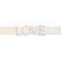 Thick Silver Holographic Love Choker Necklace,