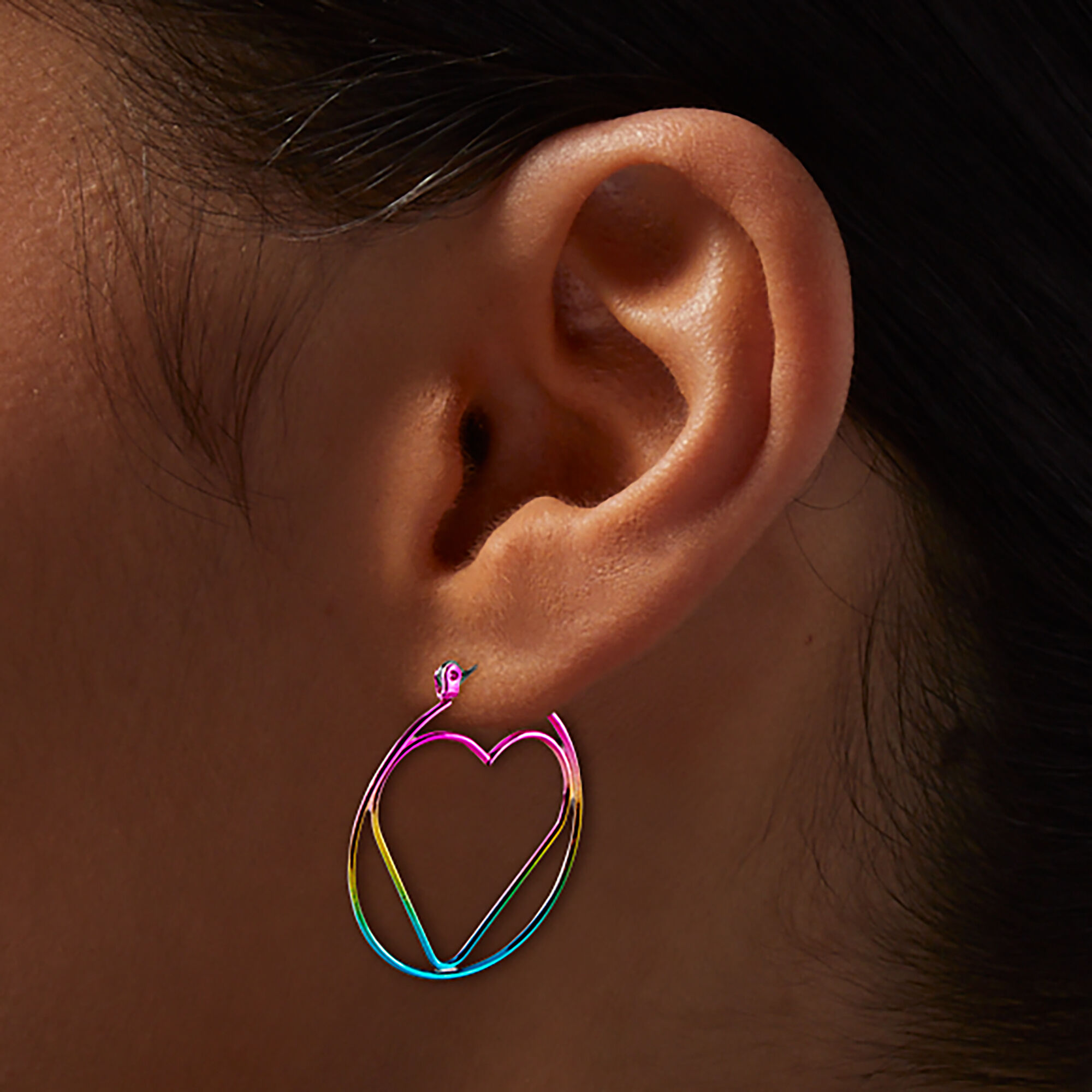 Bague de phalange manchette cœur couleur argenté,